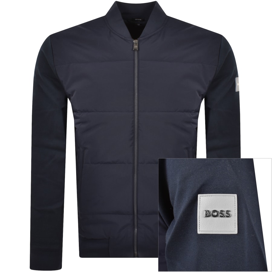 希少✨HUGO BOSS 切替 スウェット ボンバージャケット Skiles 7669203084.jpg